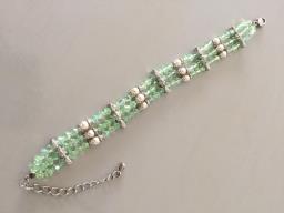 Light Green Crystal Bracelet image 1